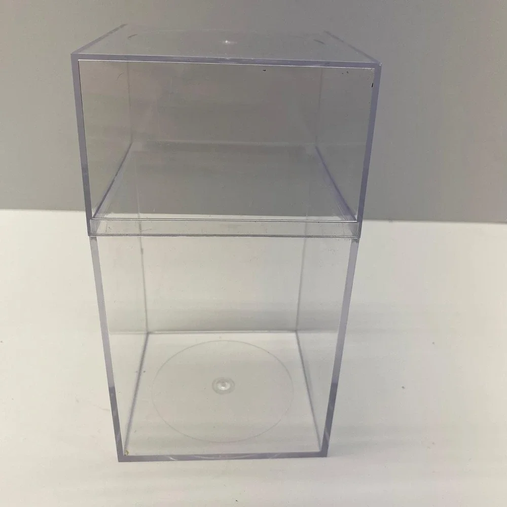 Clear Plastic Display Box Container Stackable Storage Case 7 in